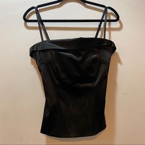 Dolce & Gabbana Black Satin Bustier